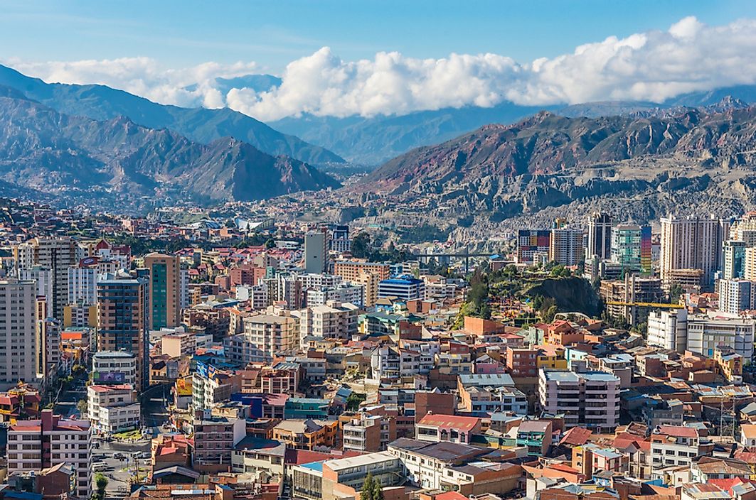 La Paz is the national capital of Bolivia, which is fasted growing country in South America.