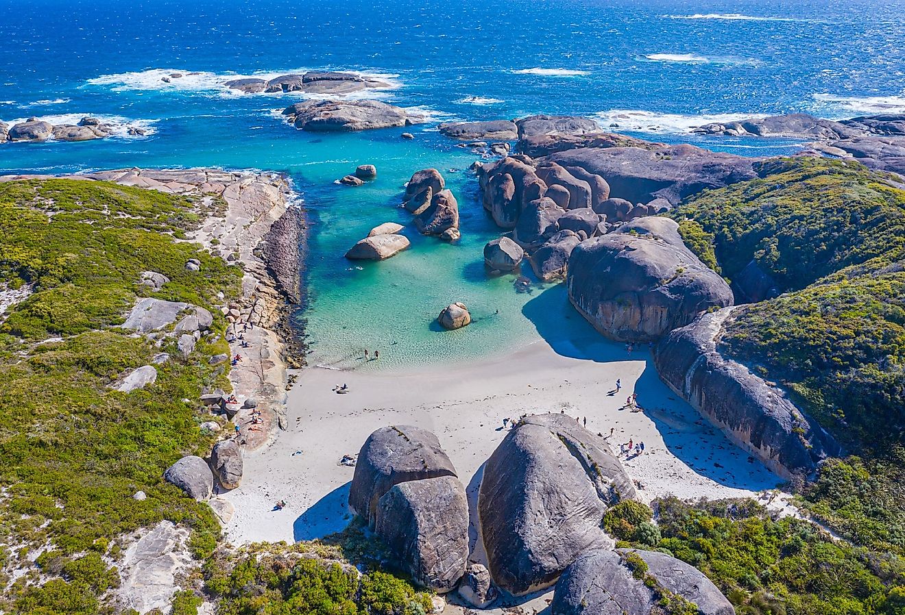 Elephant rock during a sunny day in Western Australia.