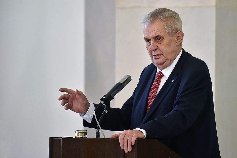 Czech president Miloš Zeman. Editorial credit: yakub88 / Shutterstock.com.