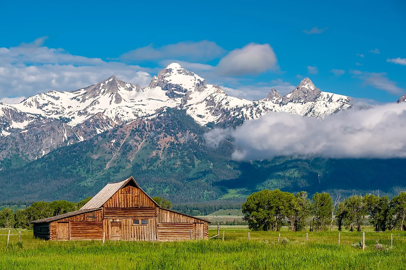 Old mormon barn in the Grand Teton National Park, Wyoming.