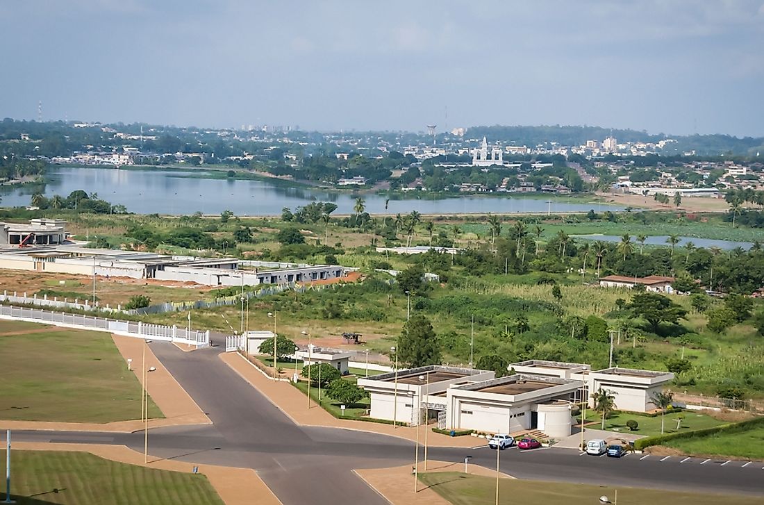 Yamoussoukro, the capital of Côte Ivoire. Editorial credit: Roman Yanushevsky / Shutterstock.com.