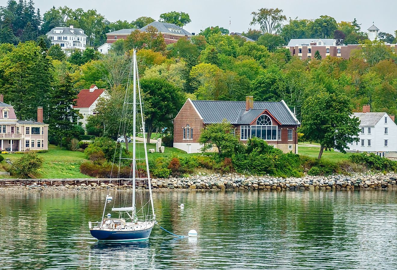 The shoreline of Castine, Maine.