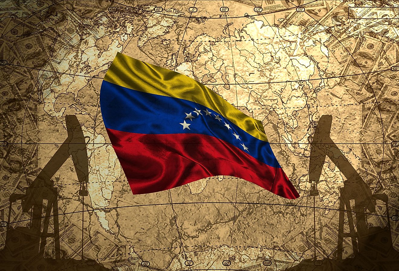 Venezuela has the most oil reserves in the world with 300 billion barrels of proven oil reserves in 2021. Image credit esfera via Shutterstock