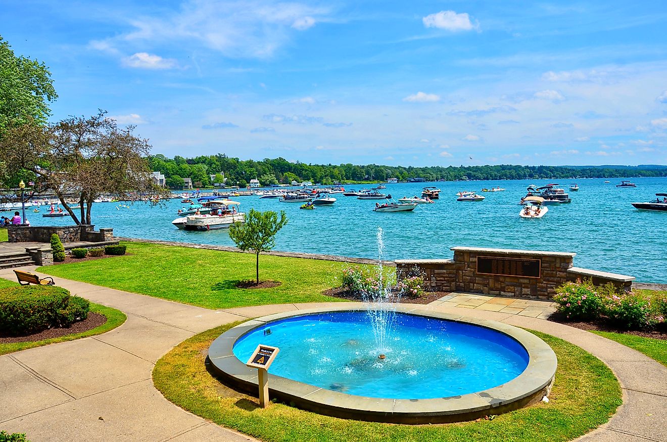 Skaneateles Lake in Skaneateles, New York. Editorial credit: PQK / Shutterstock.com.