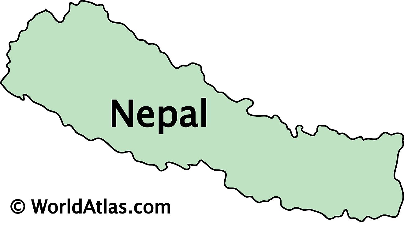 Mapa de contorno de Nepal