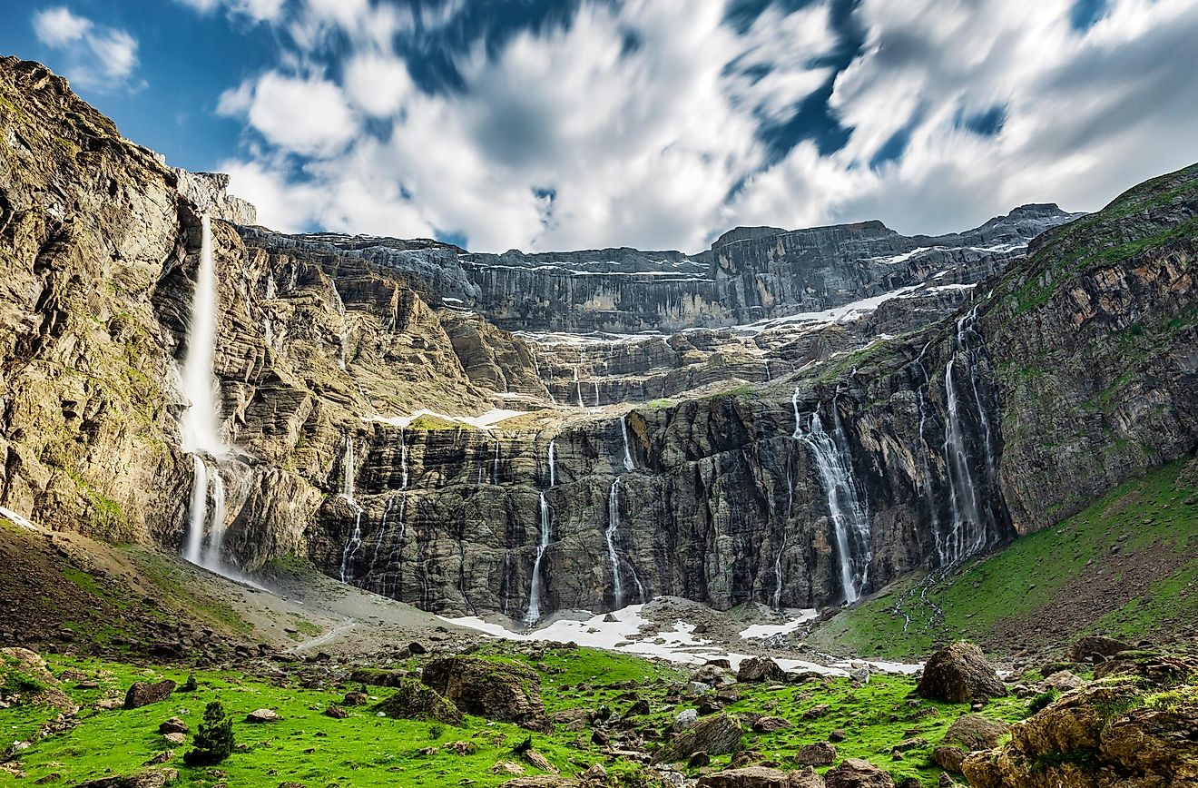 Gavernie Falls, Pyrenees mountains.