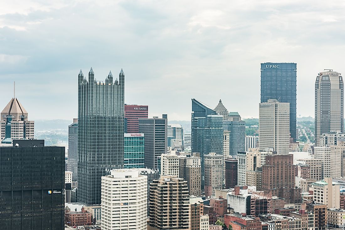 A cloudy day of Pittsburgh. Editorial credit: Andriy Blokhin / Shutterstock.com. 