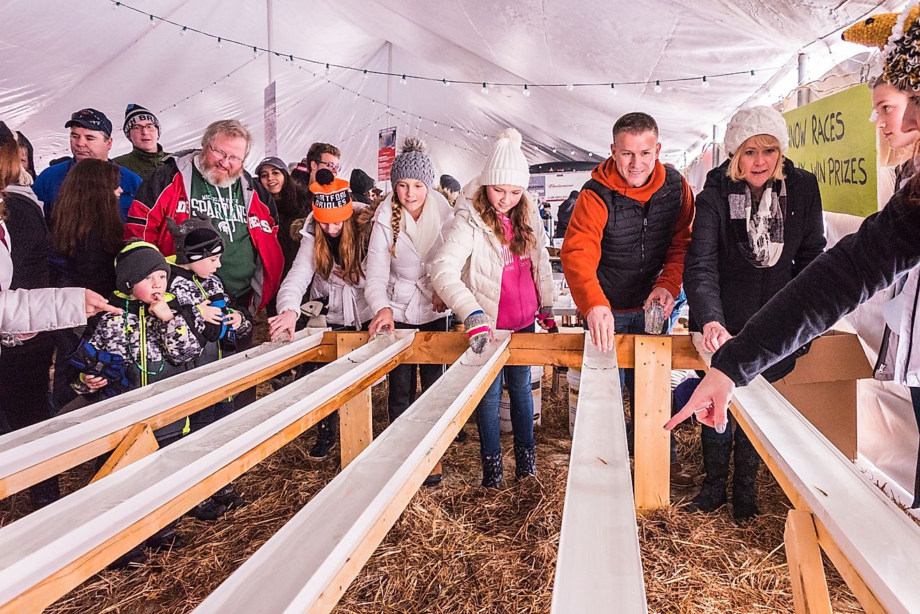Minnow Racing at Fish Creek, WIsconsin's Winterfest. Image by doorcountypulse.com