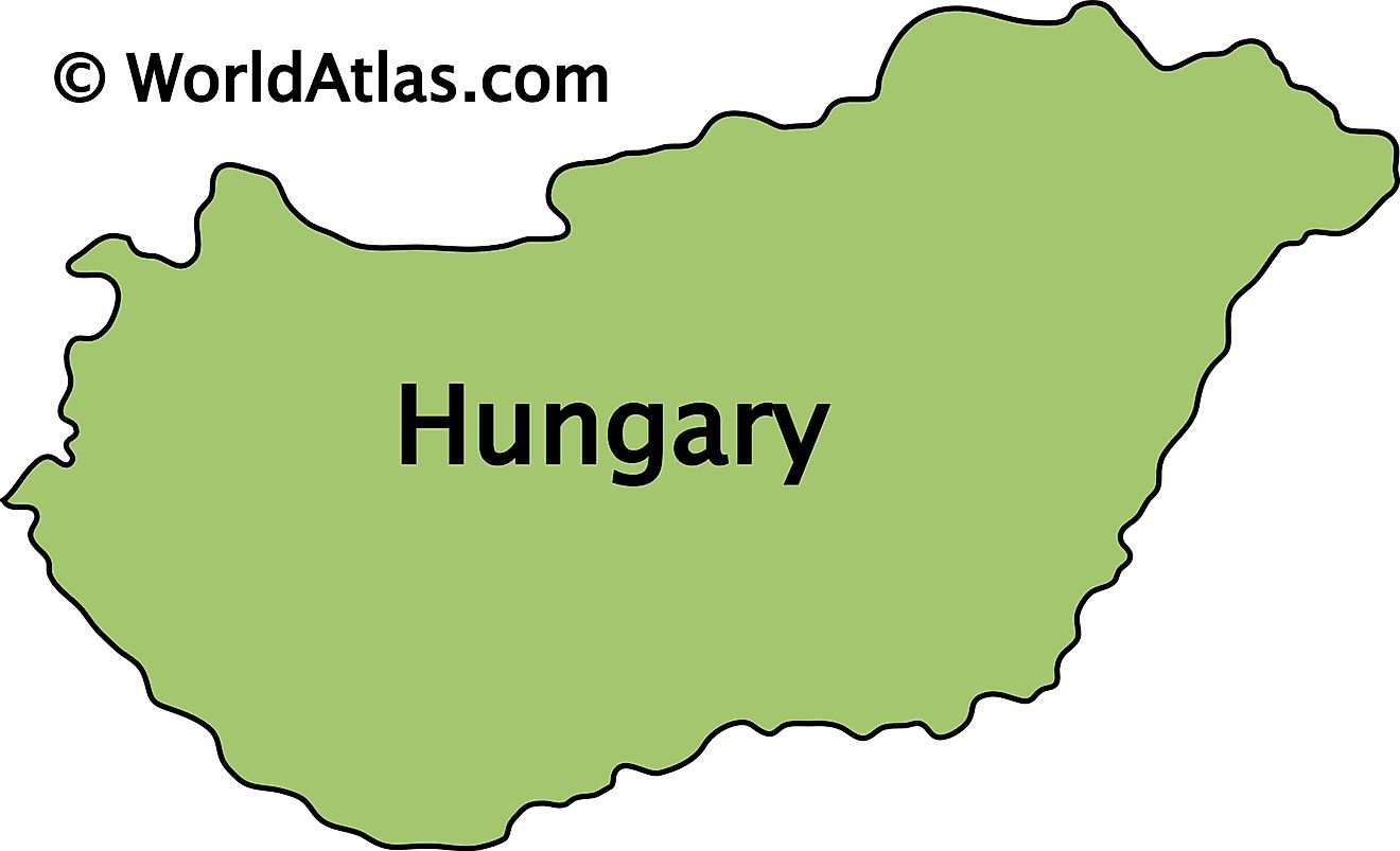 Mapa de contorno de Hungría