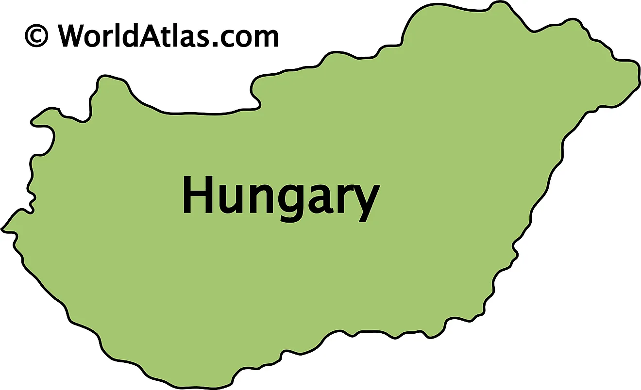 Outline Map of Hungary