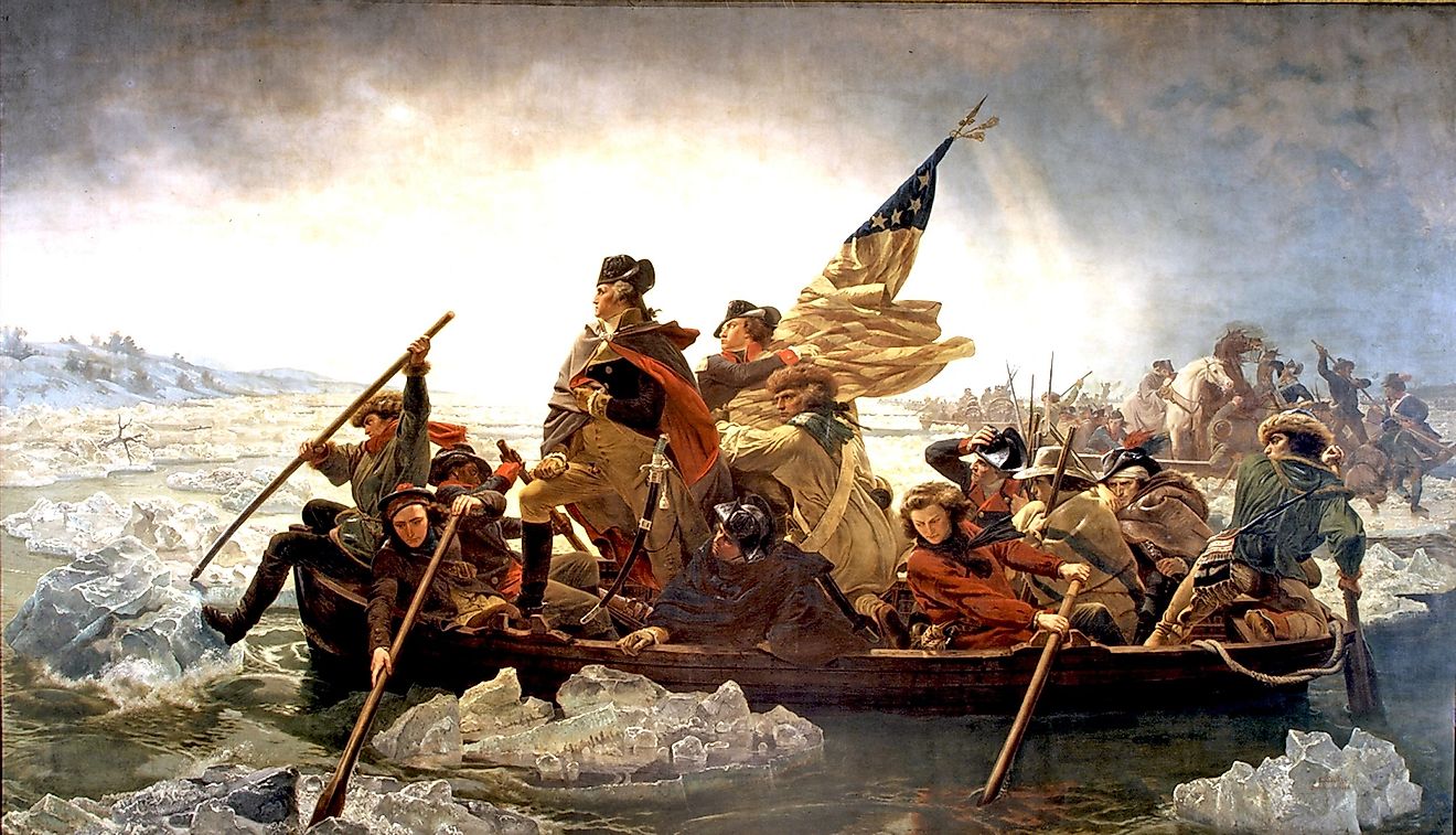 George Washington's famous crossing of the Delaware River was the first of a series of surprise attacks which brought the Continental Army to victory at Trenton.