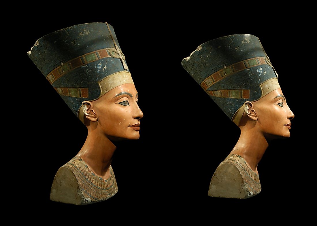The famous bust of Nefertiti. 