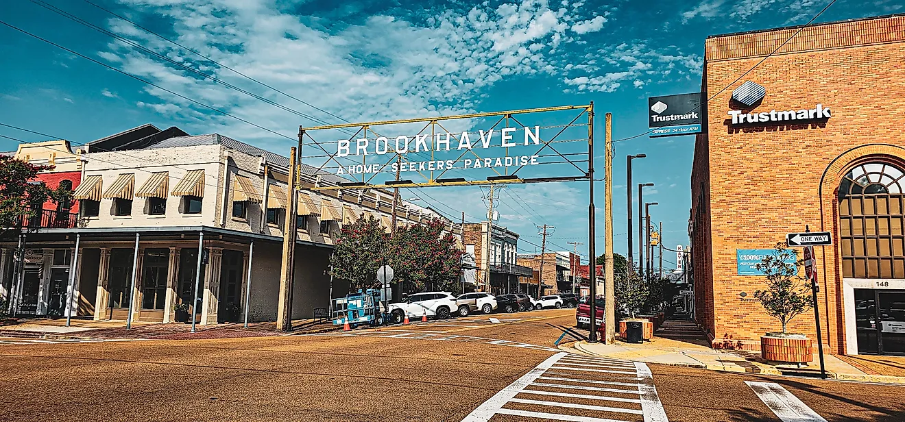 Downtown Brookhaven, Mississippi. Image credit VioletSkyAdventures via Shutterstock.com