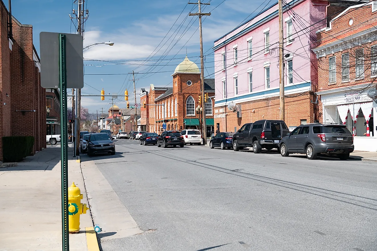 Historic buildings in the town of Martinsburg, West Virginia. Editorial credit: Kosoff / Shutterstock.com