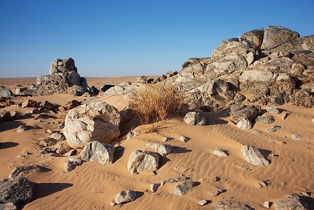 Akjoujt, Mauritania, where gold is found. 