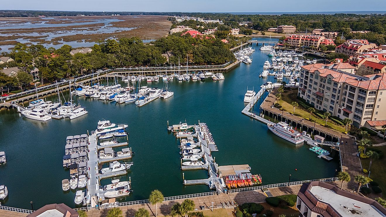 Aerial view of Hilton Head Island, South Carolina