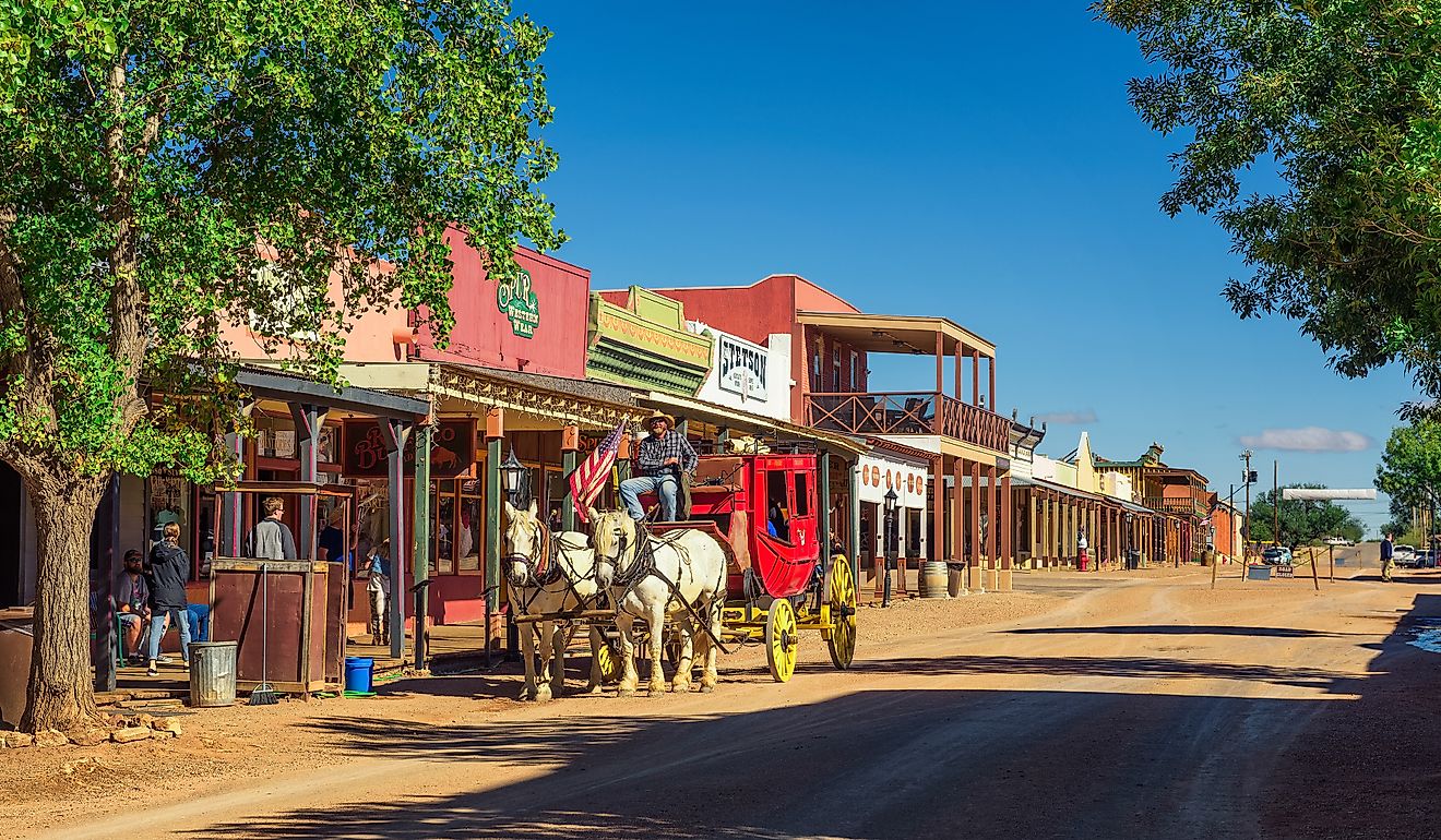 Historic Allen Street in Tombstone, Arizona, USA. Editorial credit: Nick Fox / Shutterstock.com