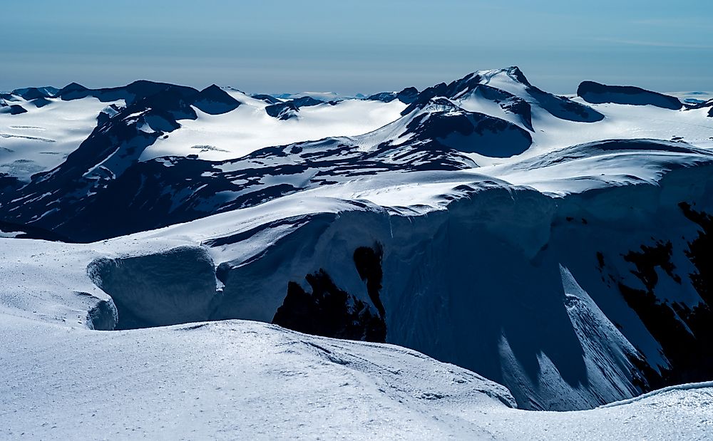 Galdhøpiggen, the highest point in Norway. 