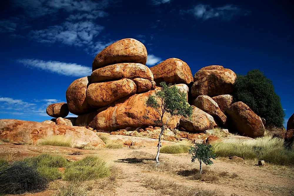 Boulders at the Devil's Marbles Conservation Reserve. 