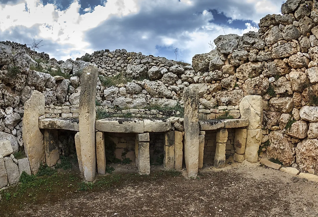 The ruins of the Ggantija Temples are some of the world's oldest buildings. 