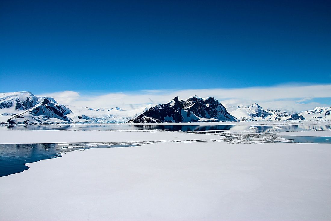The landscape of Antarctica. 