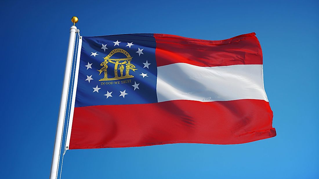 The Georgia State flag was adopted on May 8, 2003.