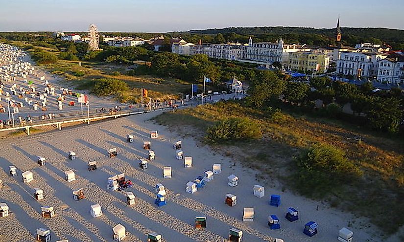 Usedom, a popular tourist destination hosts numerous resorts, beaches, and other tourist attractions.