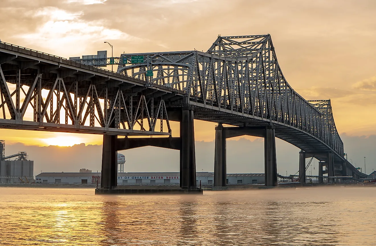 View of the Horace Wilkinson Bridge longest bridge on the Mississippi. Editorial credit: JM17 / Shutterstock.com