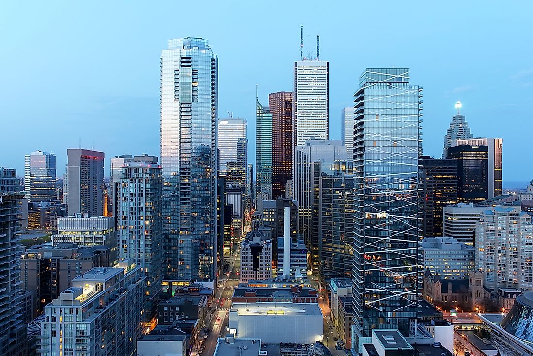 The Central Business District of Toronto. 