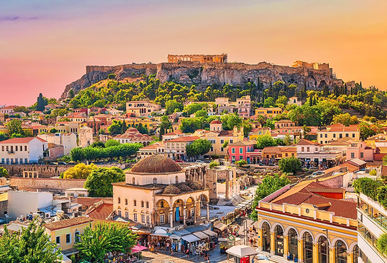 Athens and Acropolis hill, the new and the old. Image credit Nick N A via Shutterstock