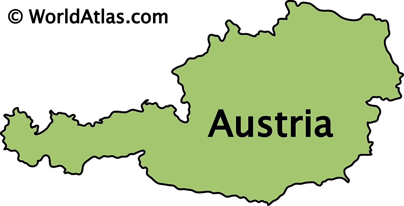 Outline Map of Austria