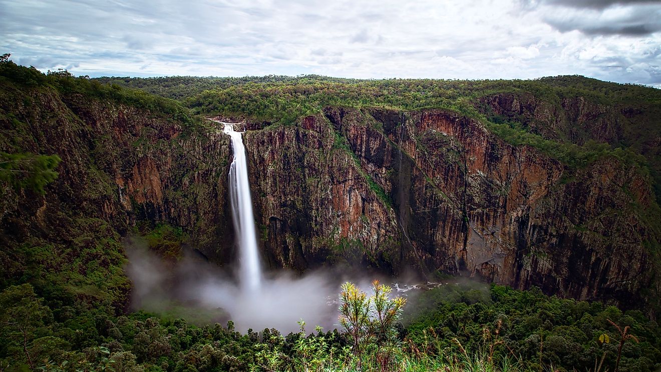 Wallaman Falls in Queensland, Australia.