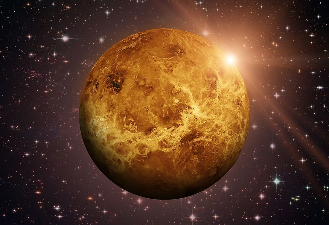 Venus is one of the solar system's four terrestrial planets. 