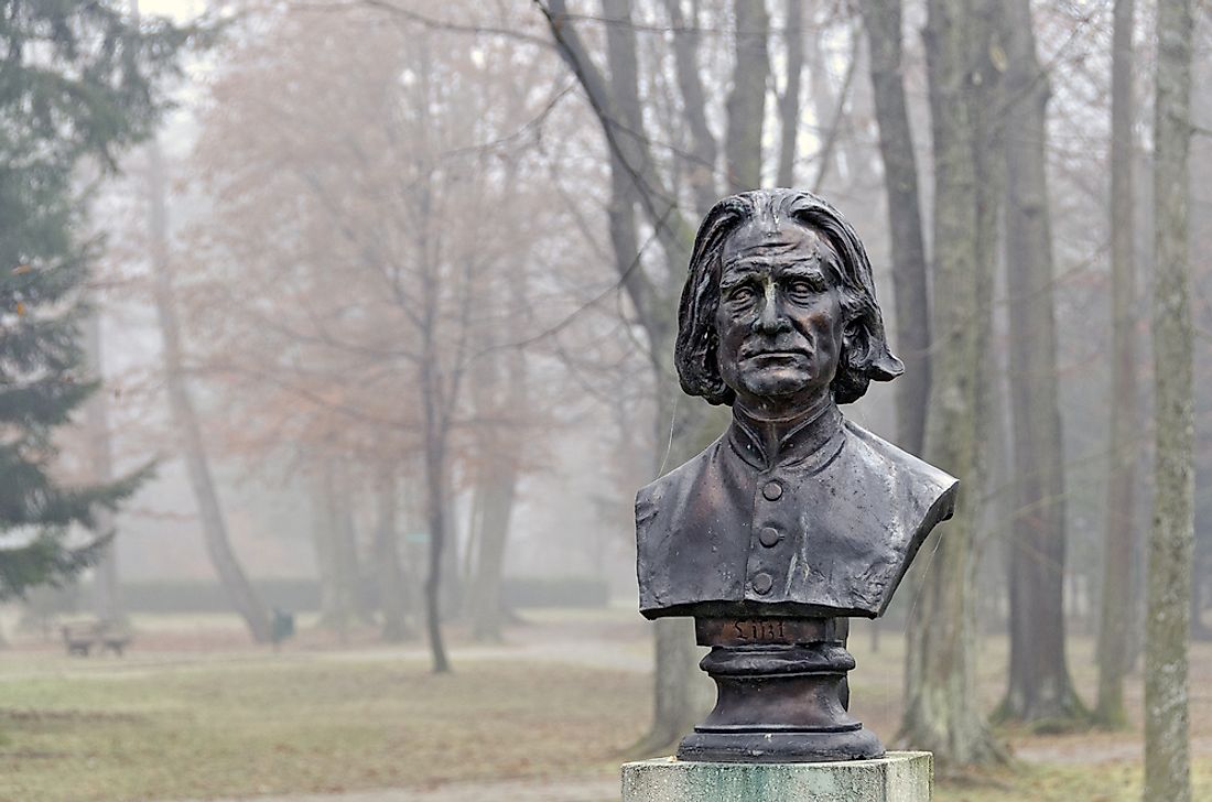 A bust of Franz Liszt. Editorial credit: lbrix / Shutterstock.com. 
