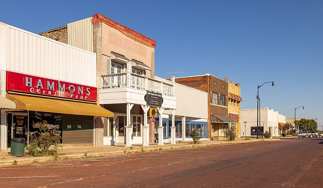 Old business district on Main Street in Seminole, Oklahoma. Editorial credit: Roberto Galan / Shutterstock.com