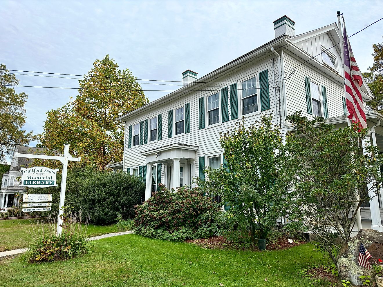 Exterior of Guilford Smith Memorial Library in South Windham, Connecticut.