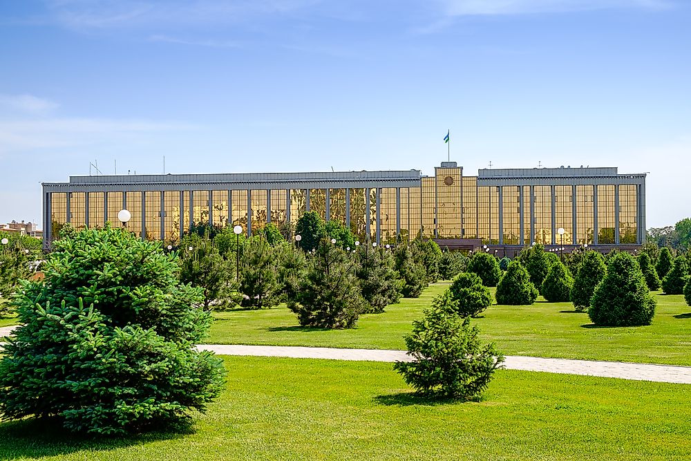 Government building in Tashkent, Uzbekistan. 