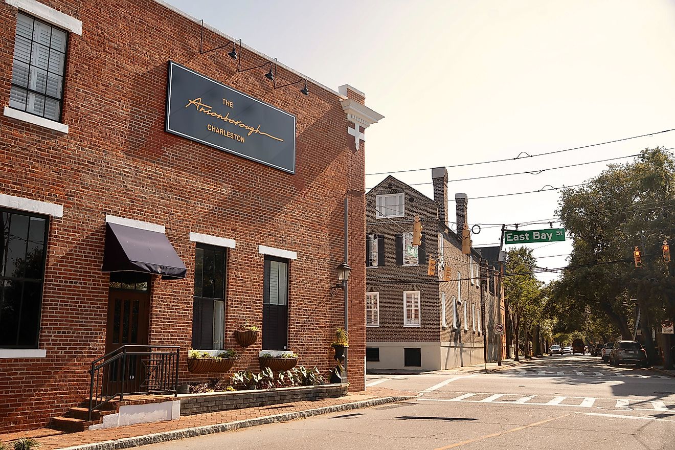 External view of the Ansonborough Hotel in Charleston, South Carolina.