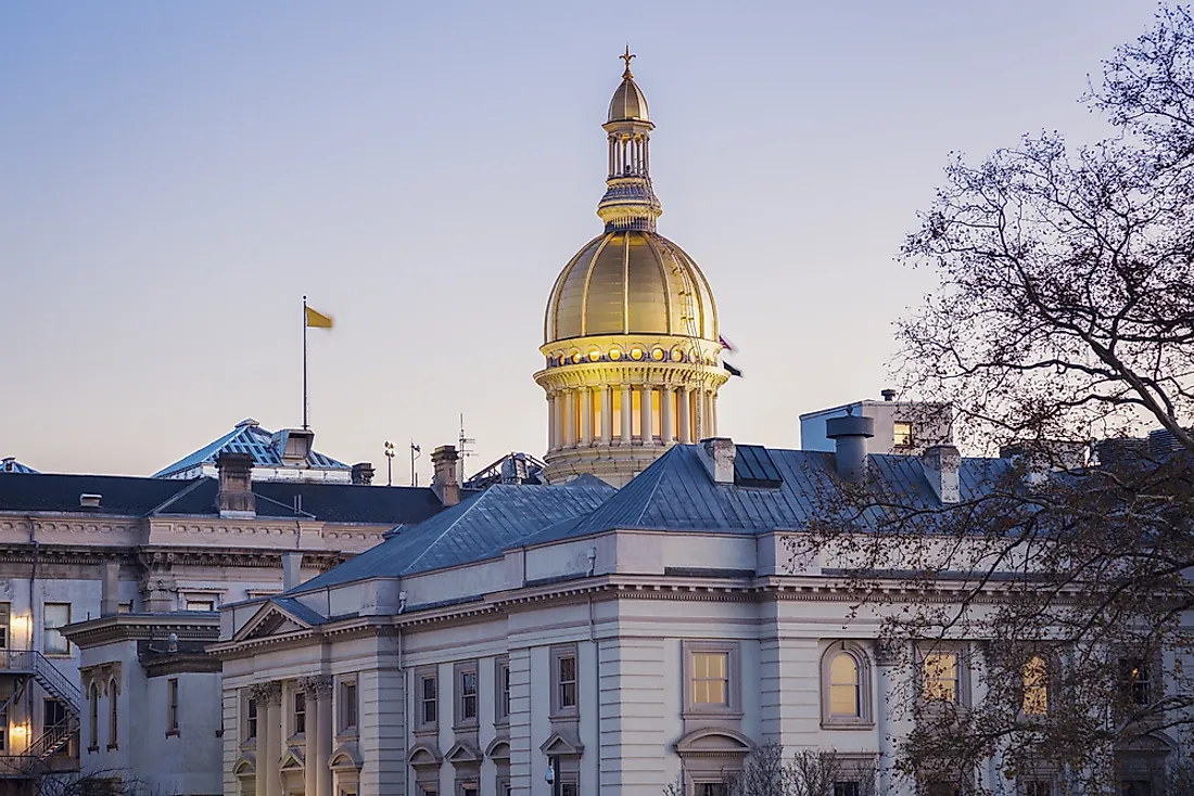 The State Capitol Building in Trenton, New Jersey. 