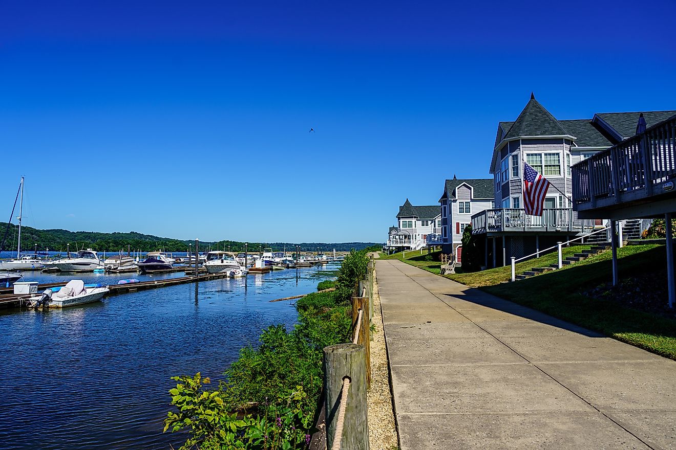  The Concord Promenade along the Susquehanna River in Port Deposit, Maryland.