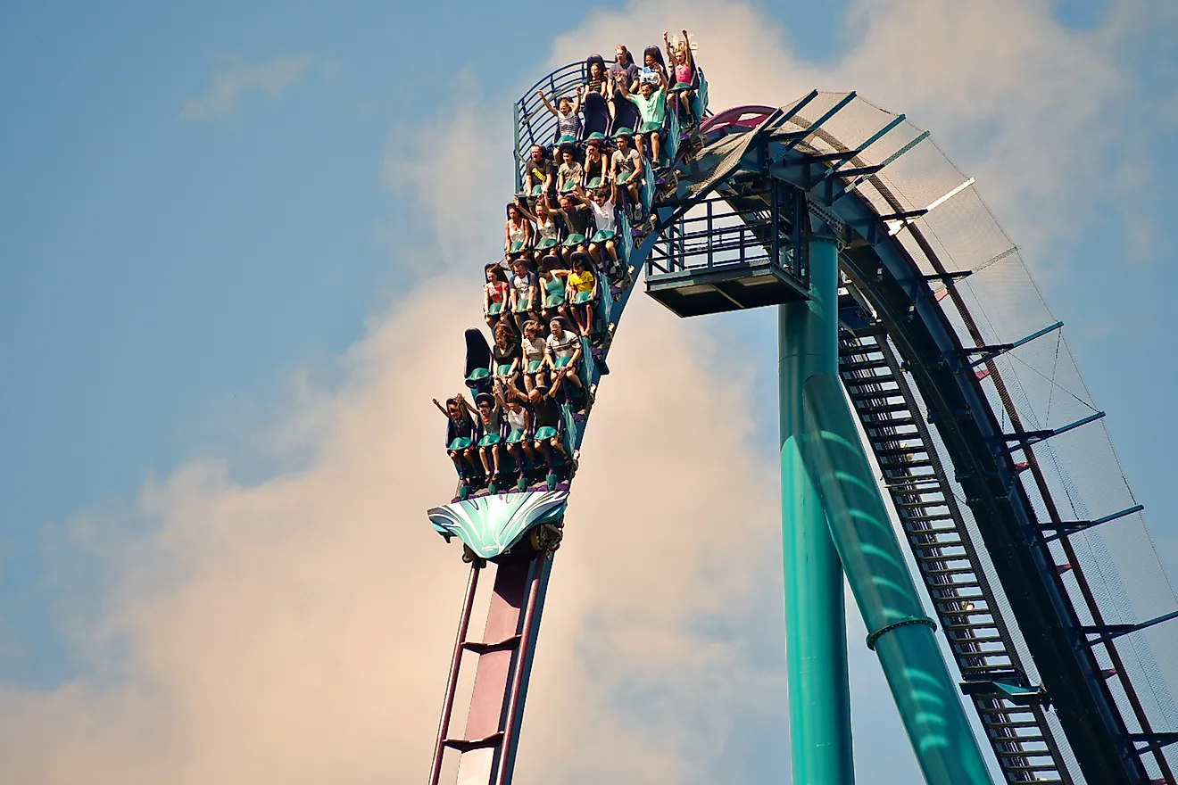 oung people having fun on rollercoaster. Editorial credit: VIAVAL TOURS / Shutterstock.com