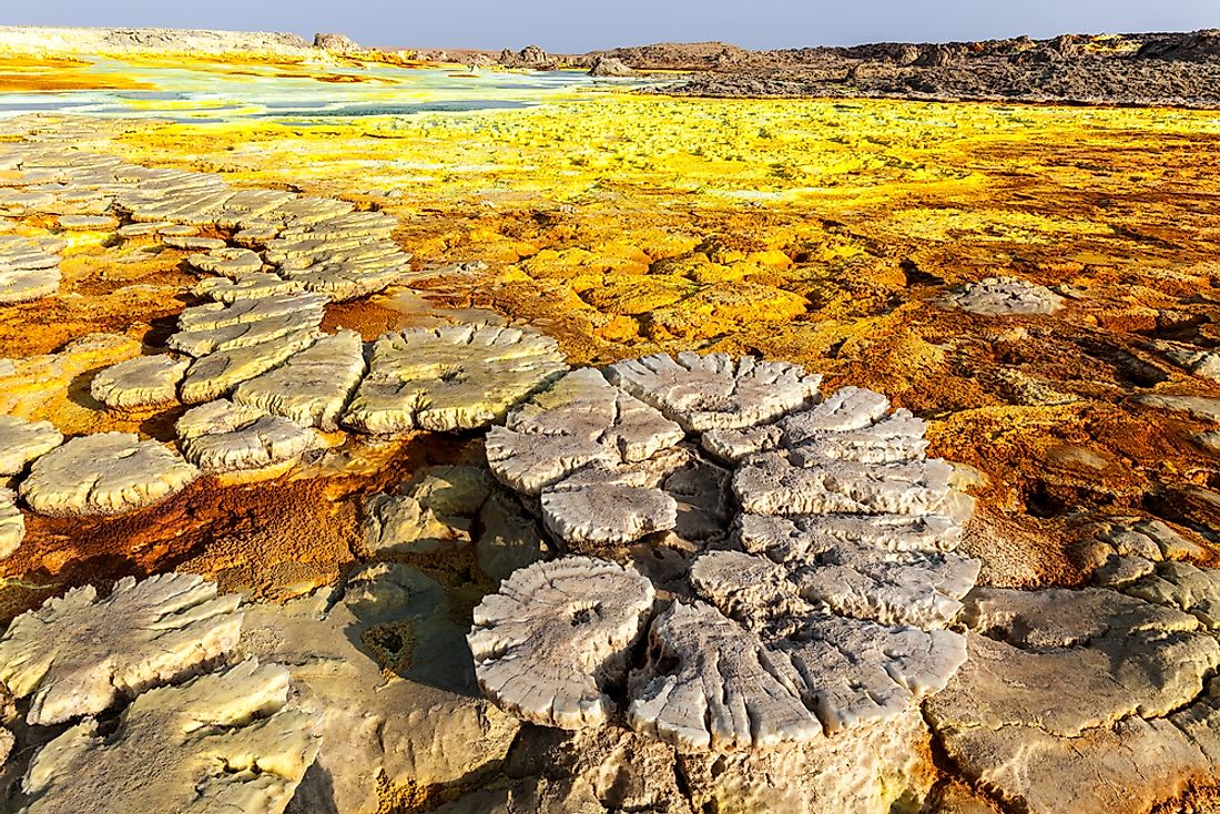 A volcano in the Danakil Desert, Ethiopia. 