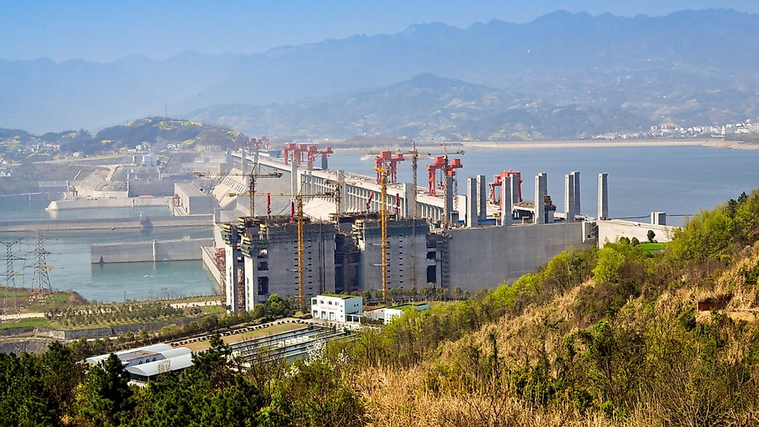 Three Gorges Dam on the Yangtze River in China. 