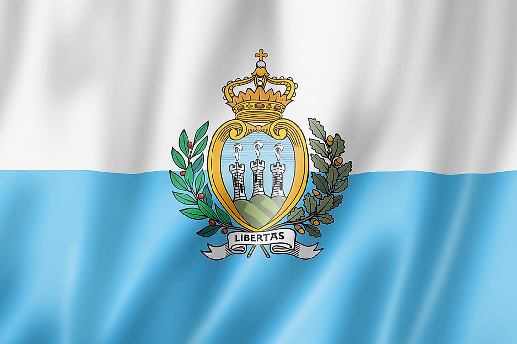 The flag of San Marino.