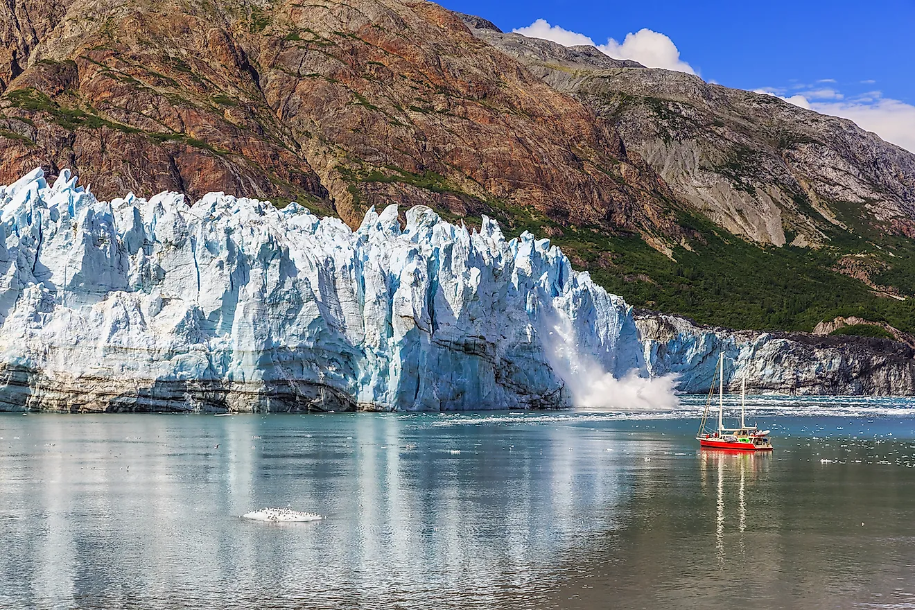  Ice calving at Margerie Glacier in Glacier Bay National Park. Image credit: Emperorcosar/Shutterstock.com