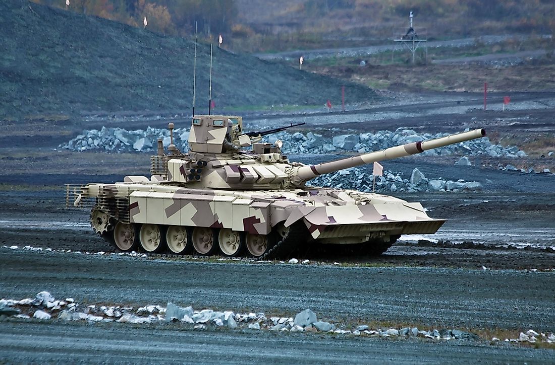 Russia has over 15 thousand battle tanks.