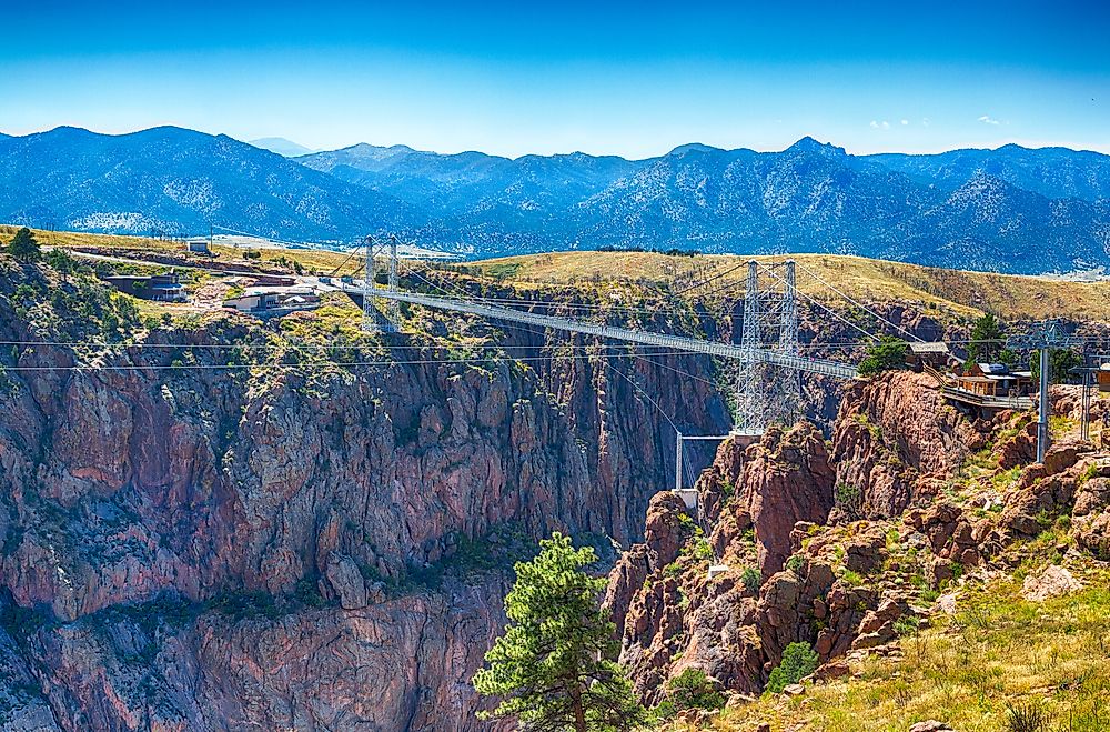 The Royal Gorge Bridge, the tallest bridge in the United States. 
