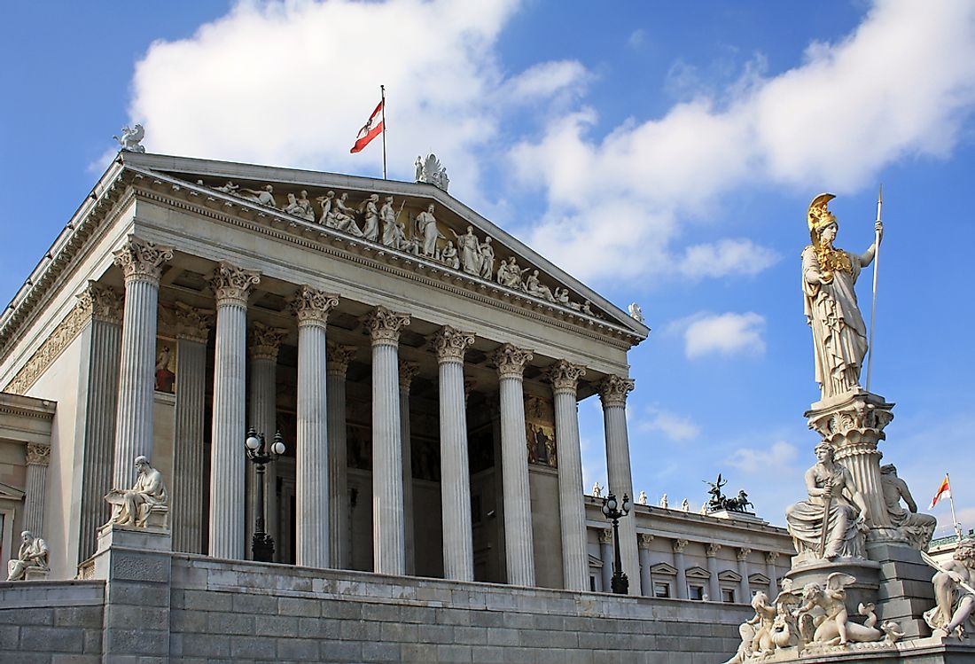 The parliament buildings of Austria. 