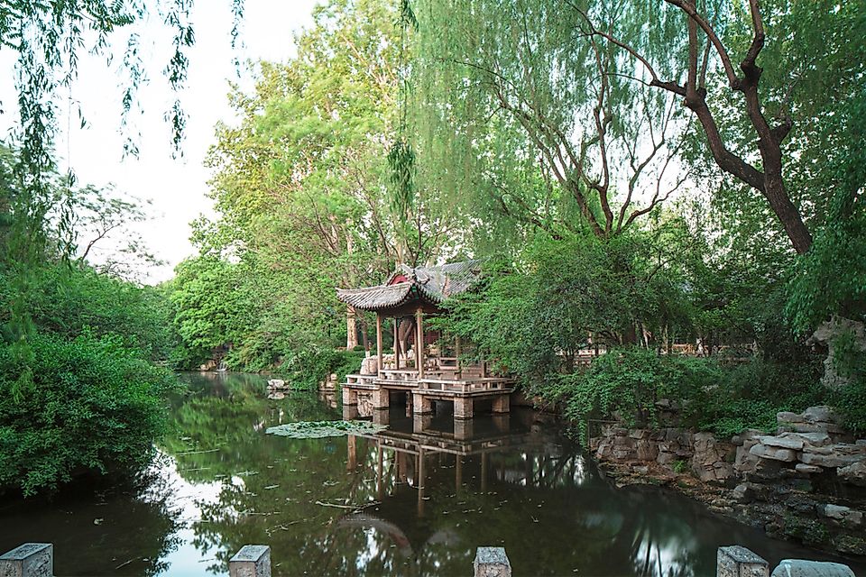 Baotu Spring in Jinan, China.