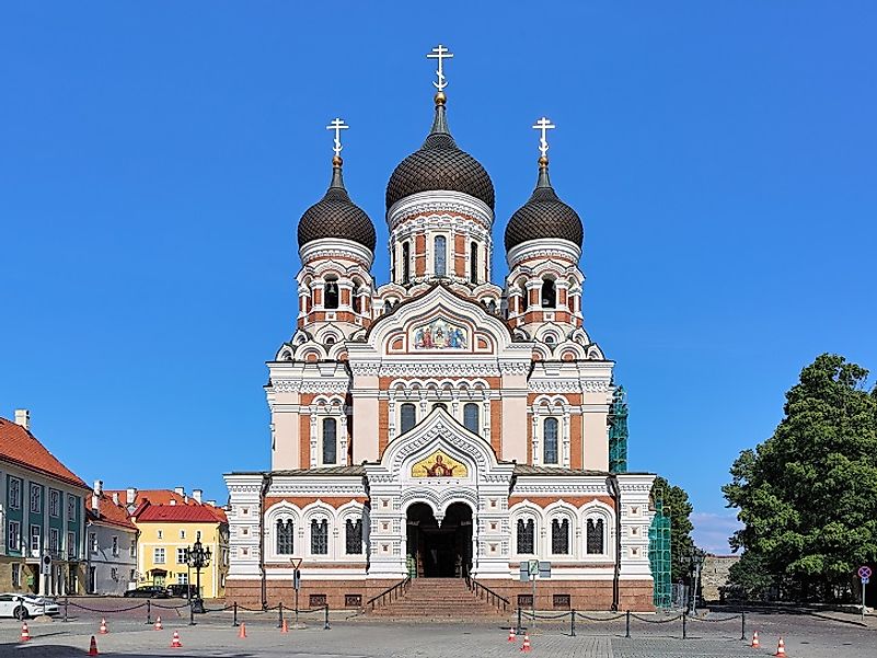 The Alexander Nevsky Cathedral, a beautiful Orthodox place of worship in Tallinn, Estonia.